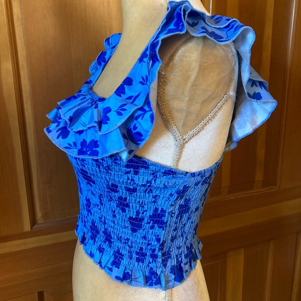 Lavishly Paris Floral Ruffle Tee Tank. - Picture 5 of 16